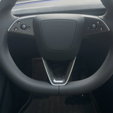 Carbon Fiber Steering Wheel Trim for Tesla Model Y Juniper