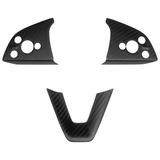 Matte finish Carbon Fiber Steering Wheel Trim for Model Y Juniper