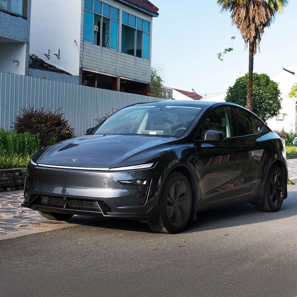2025+ Tesla Model Y Juniper Front Lip Spoiler by Teego | Premium Aerodynamic Upgrade & Bumper Protection