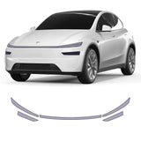 2025+ Tesla Model Y Juniper SmartLight UV-Reactive TPU Headlight Bar Film Covers | Self-Adjusting 70% Tint & Safe Night Driving