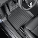 Driver's seat view of Tesla Model Y Juniper All-Weather & Full Coverage Protection Floor Mats