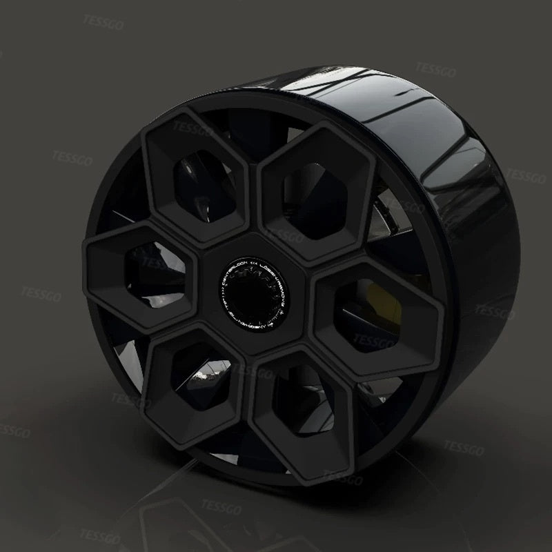 TESSGO 19" Hex Wedge Wheel Covers for Model Y & Juniper – Honeycomb Style