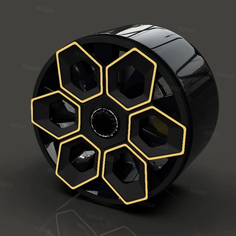 TESSGO 19" Hex Wedge Wheel Covers for Model Y & Juniper – Honeycomb Style