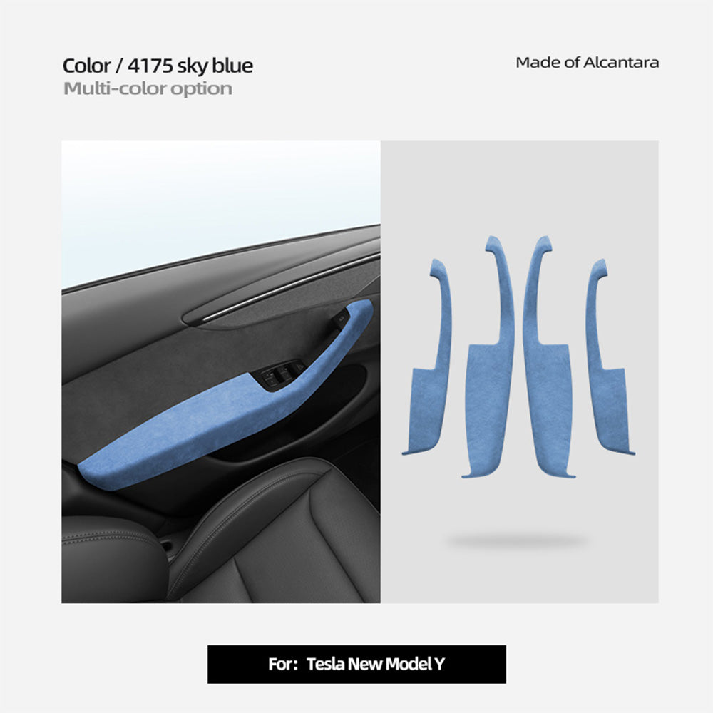 Tessgo Premium Alcantara Door Armrest Cover for Tesla Model Y Juniper 2026+