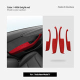 Tessgo Premium Alcantara Door Armrest Cover for Tesla Model Y Juniper 2026+