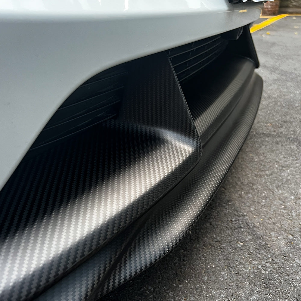 Matte Carbon Fiber Front Lip Splitter for Tesla Model Y Juniper