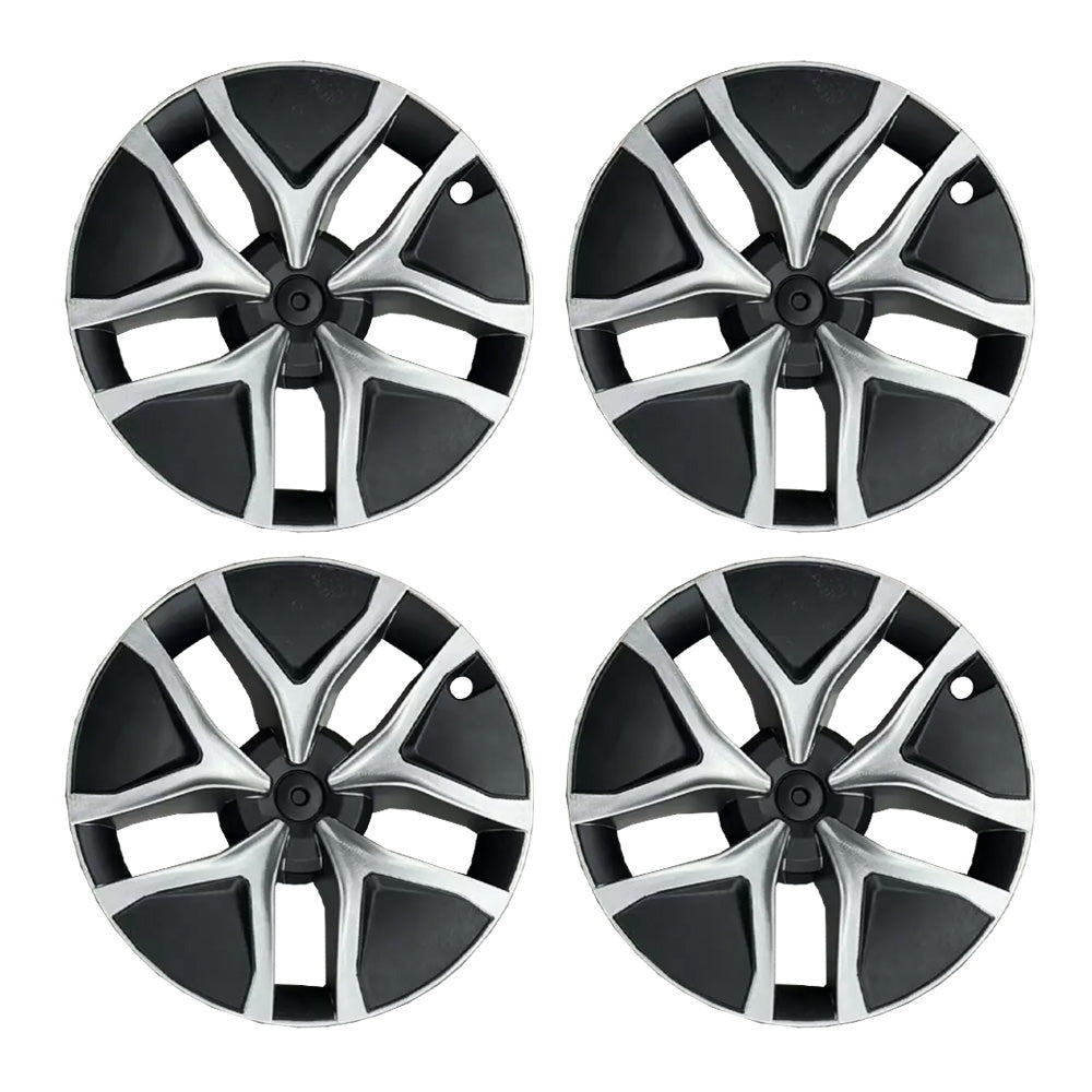 2025+ Tesla Model Y Juniper Wheel Cover –Black Silver Performance Style Upgrade for 19’’ Crossflow Wheels