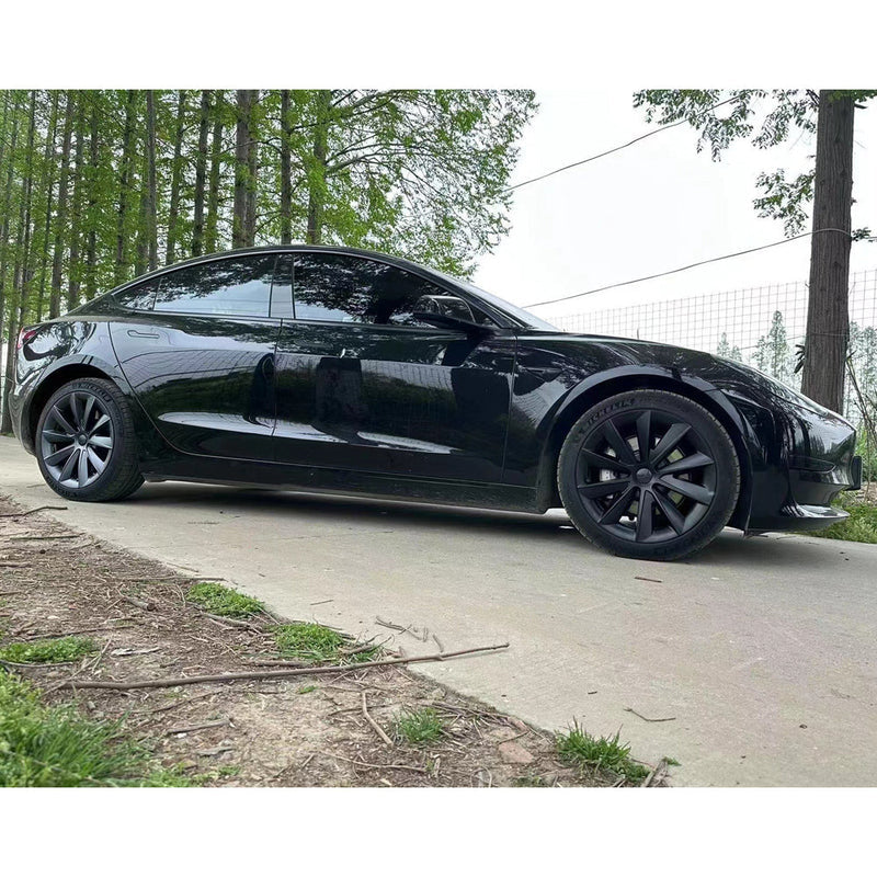 18" Matte Black Aero Style Wheel Covers for Model 3 2017–2023 4PCS