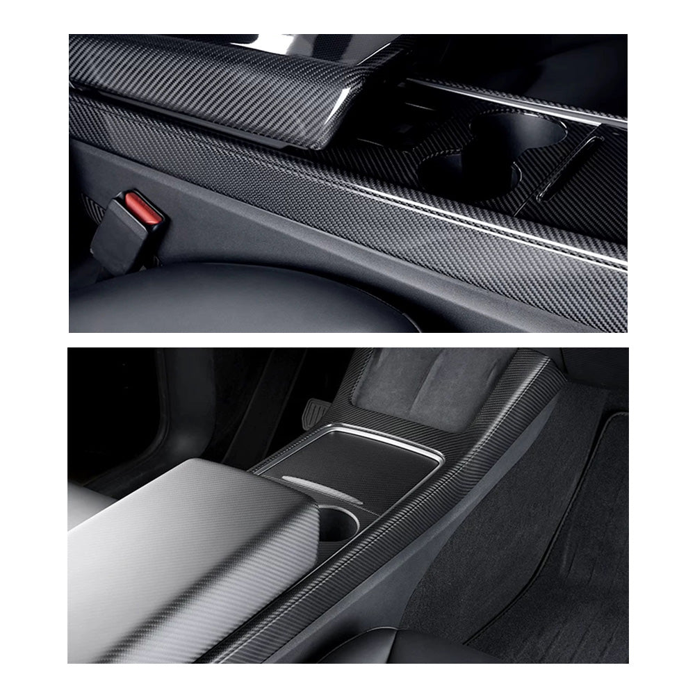 Tesla Model 3 (21-23) & Y (21-24) Carbon Fiber Console Trim