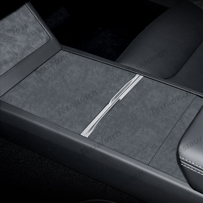 Alcantara Center Console Sticker Cover for Tesla Model Y L 2026+
