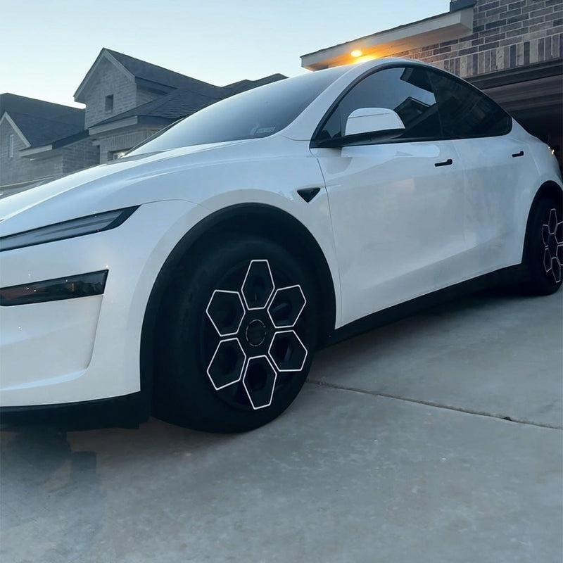 Model Y/ Y Juniper Wheel Covers 19 Inch Hex Wedge Hubcaps Honeycomb Wheels Style for Tesla