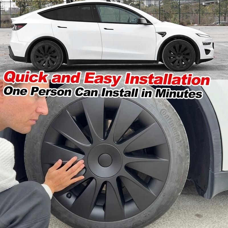19" Aero Hubcaps Induction Style Wheel Covers for Model Y Juniper