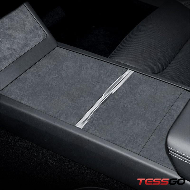 Alcantara Center Console Sticker Cover for Tesla Model Y L 2026+