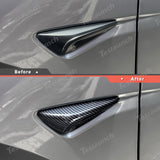 Carbon Fiber Pattern Turn Signal & Side Camera Covers (ABS) for Tesla Model Y L 2026+