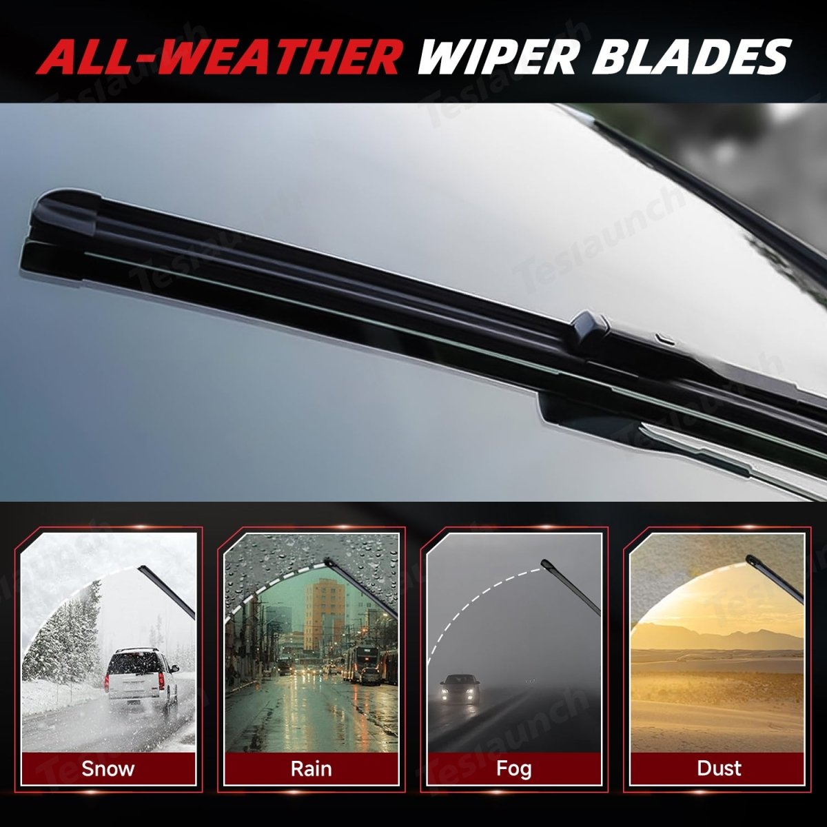 26"+20" Frameless Wiper Blades Replacement for Tesla Model Y L 2026+ (Set of 2)