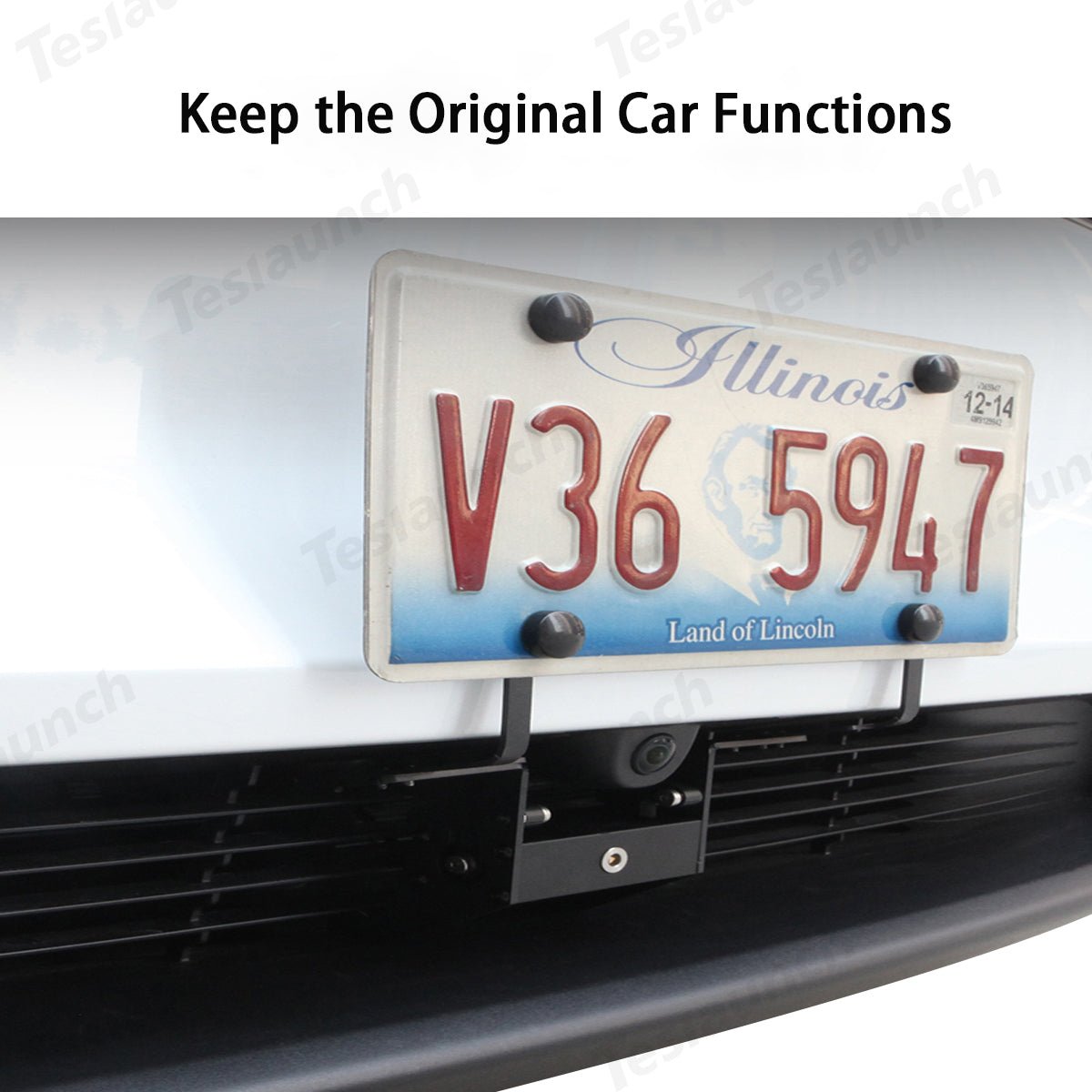 Drill-free Anti-theft US Standard License Plate Frame for Tesla Model Y L 2026+
