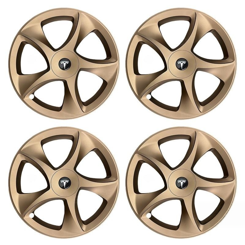 Tessgo 19" Crossflow Style 3D Sculpted Wheel Covers for Tesla Model Y Juniper
