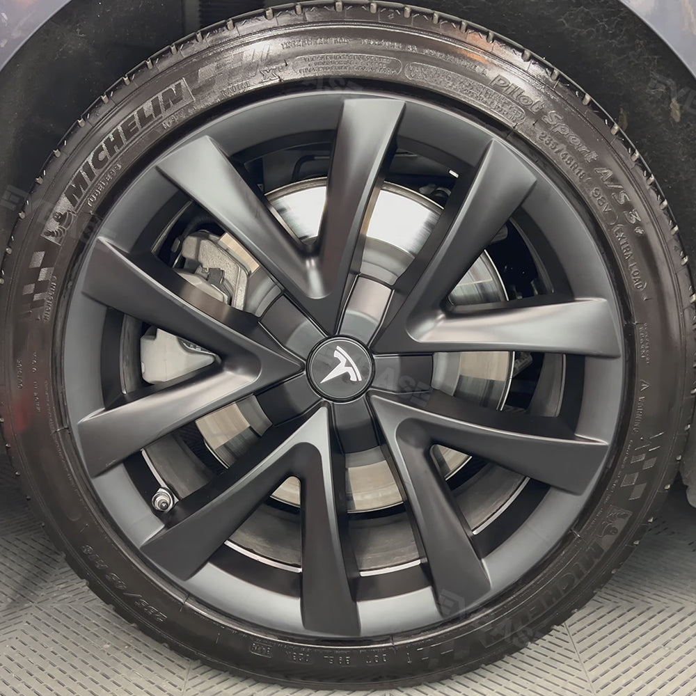Tessgo Model 3 18 inch Arachnid Wheel Covers Replacement Wheel Cap 2017-2023 Model 3 Matte 4PCS