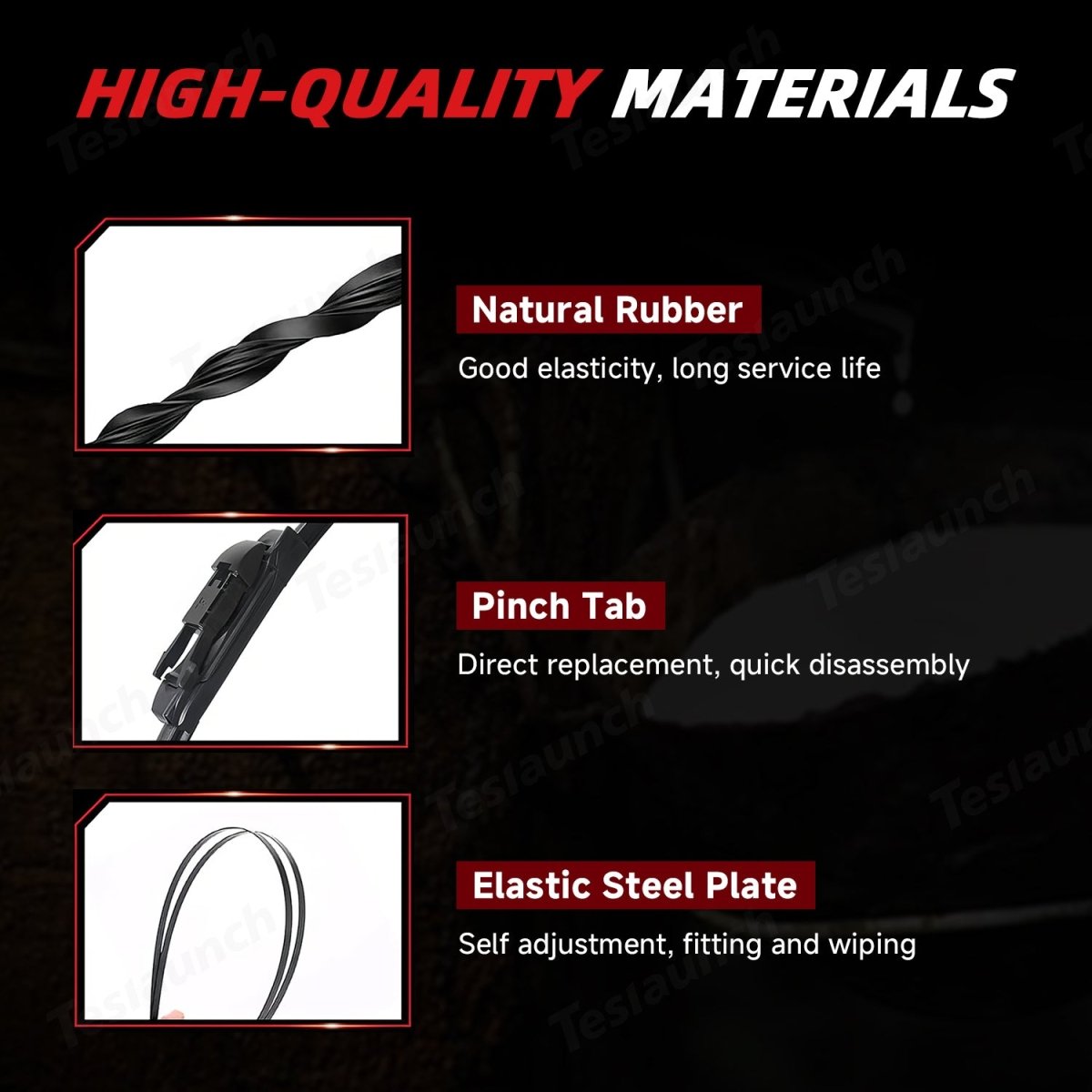 26"+20" Frameless Wiper Blades Replacement for Tesla Model Y L 2026+ (Set of 2)