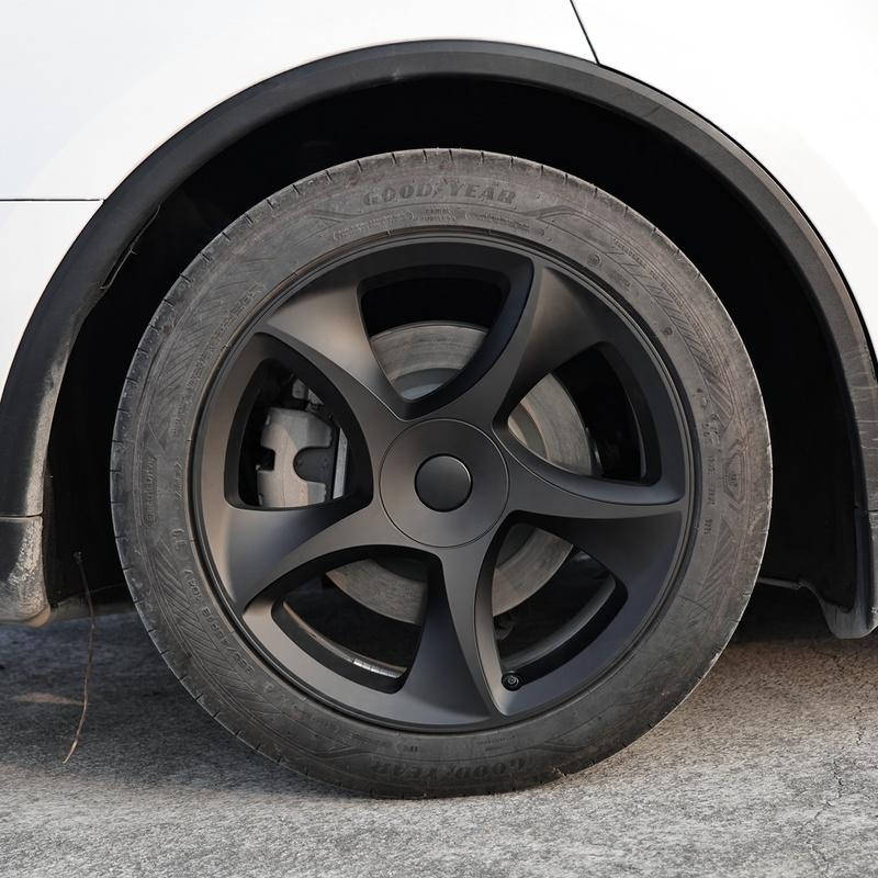 19" 3D Sculpted Crossflow Style Wheel Covers for Model Y Juniper