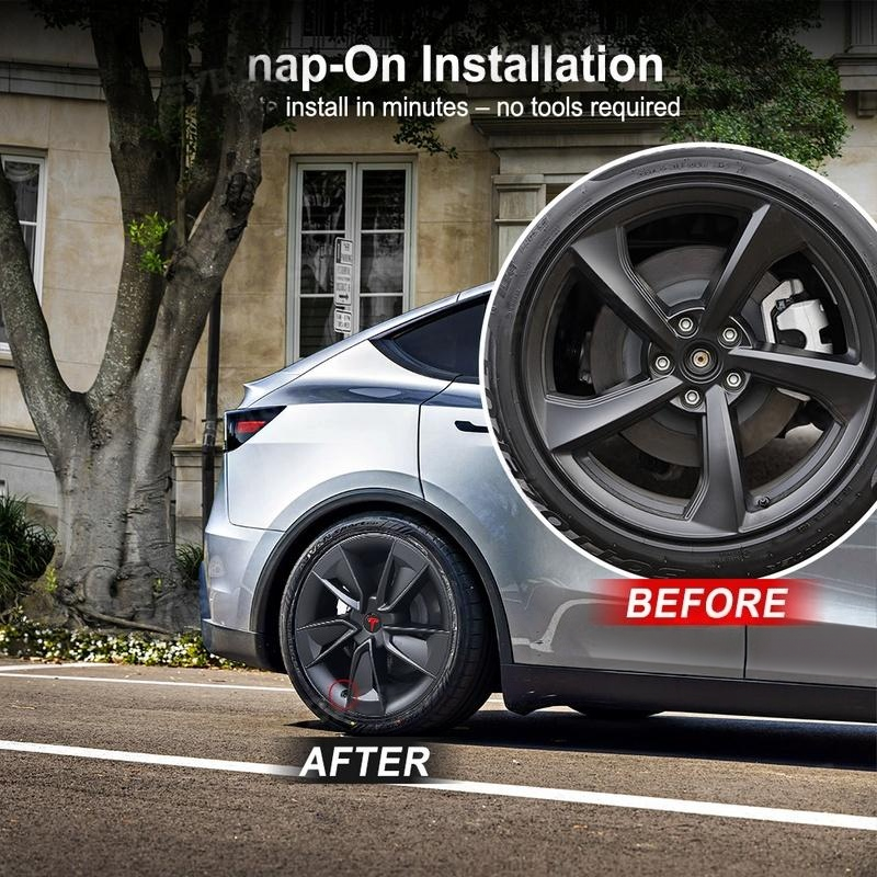 Model Y Juniper 19 Inch Wheel Covers With Performance Style Hub Caps 4PCS