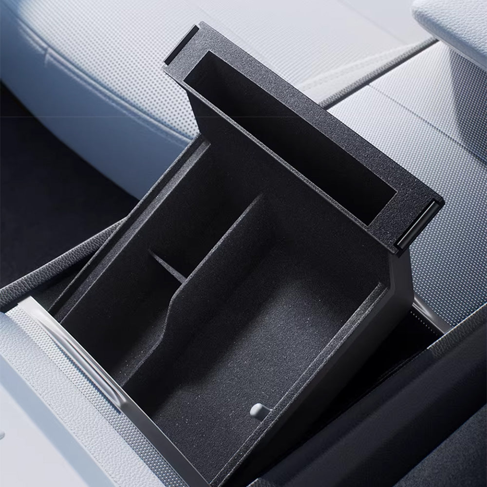 Upgraded Flocked Center Console Storage Tray for Tesla Model Y Juniper & Y L & Model 3 Highland