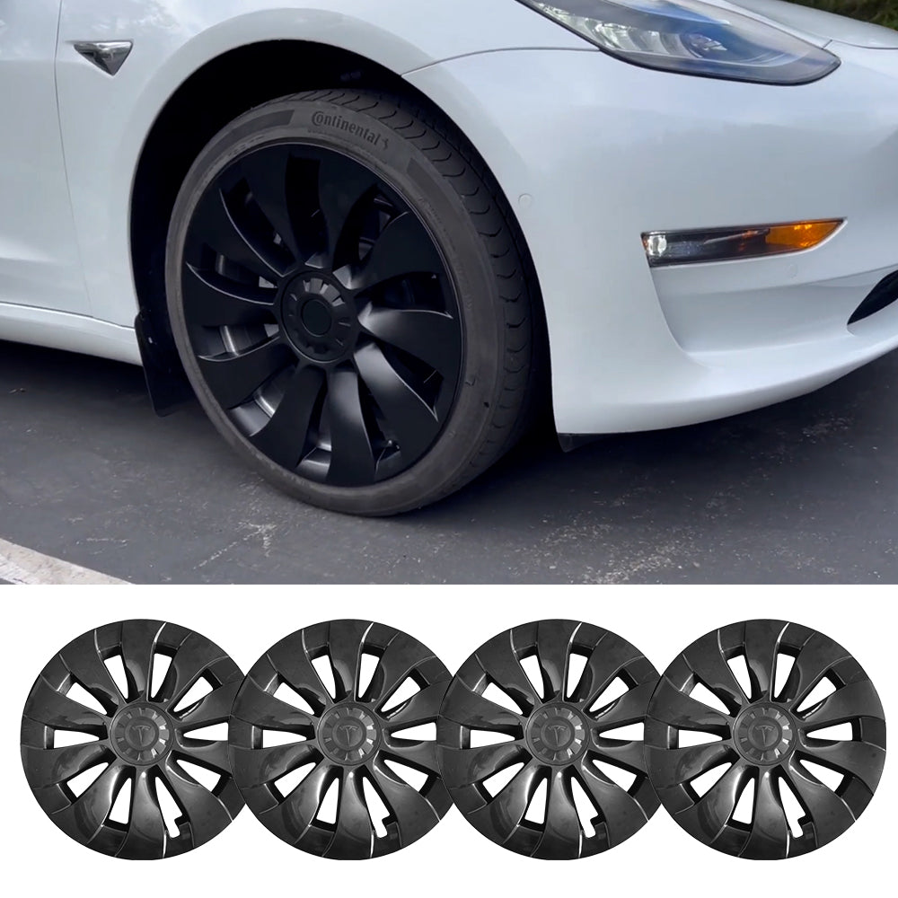 Tesla Model 3 18 Inch Hub Cap Replacement Model 3 Überturbine Wheel Caps Protector Cover Kit 4pcs