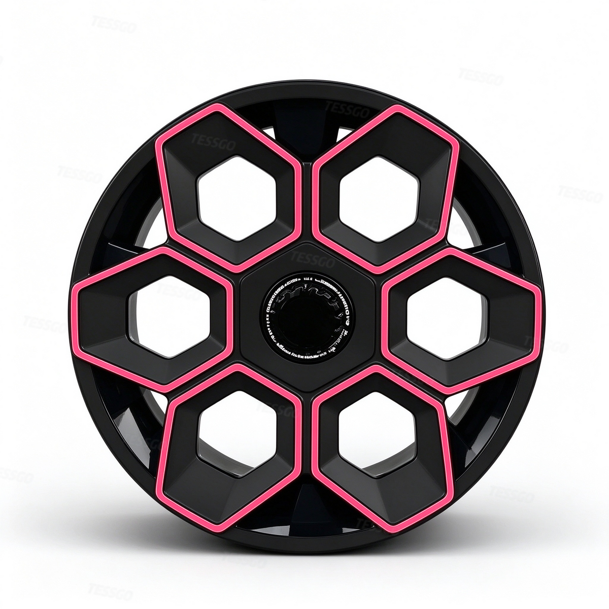TESSGO 19" Hex Wedge Wheel Covers for Model Y & Juniper – Honeycomb Style
