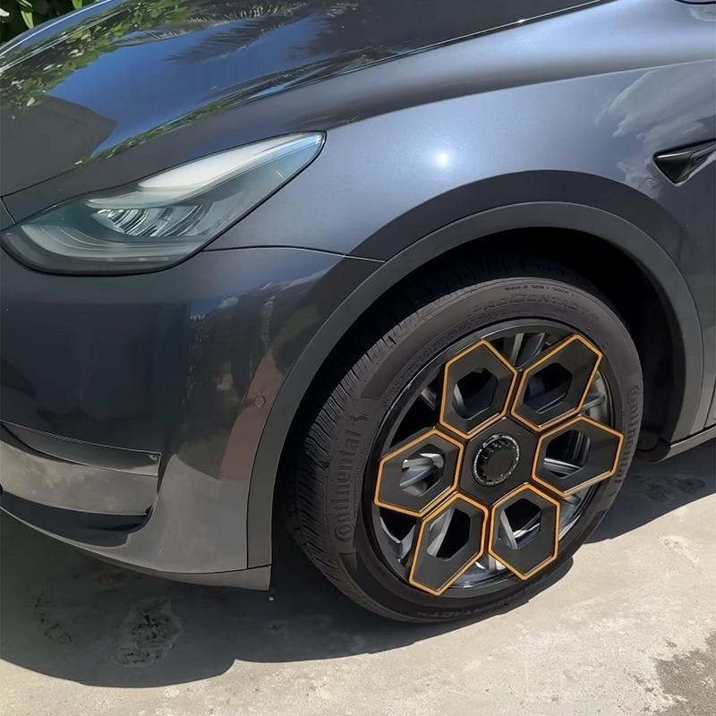 Model Y/ Y Juniper Wheel Covers 19 Inch Hex Wedge Hubcaps Honeycomb Wheels Style for Tesla