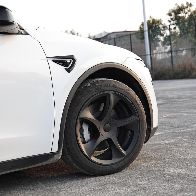 19" 3D Sculpted Crossflow Style Wheel Covers for Model Y Juniper