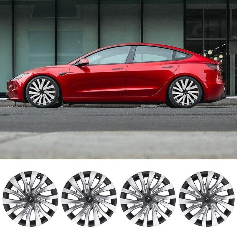 Tessgo 18" Nova Style Dual-Color Wheel Covers for Tesla Model 3 Highland