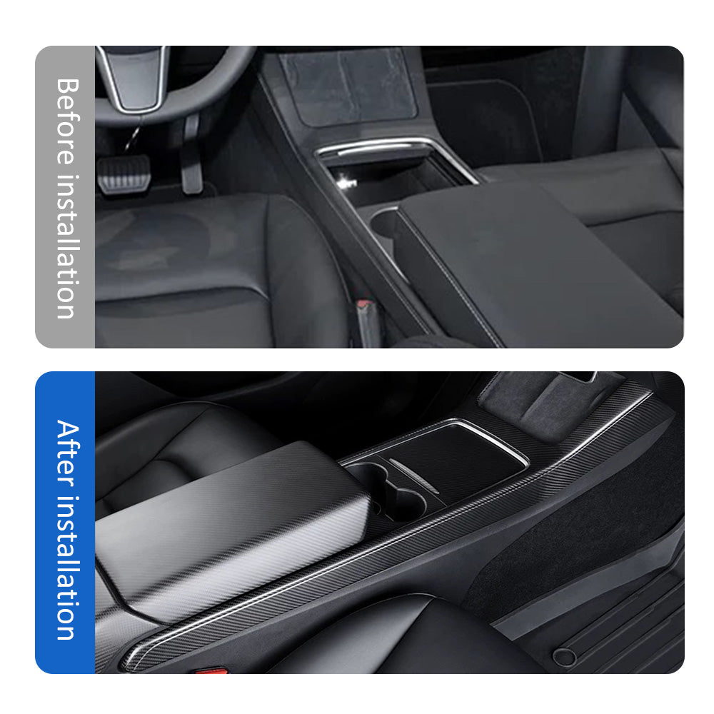 Tesla Model 3 (21-23) & Y (21-24) Carbon Fiber Console Trim