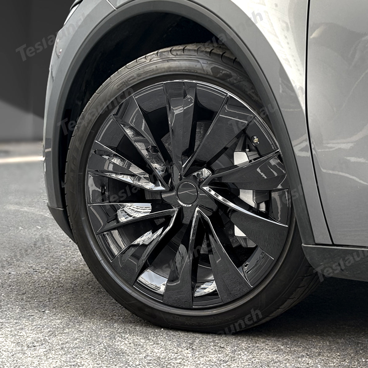 Tessgo Helix 2.0 Style Wheel Hubcaps (Set of 4) for Tesla 2025+ Model Y Juniper 20'' Helix 2.0 Wheels