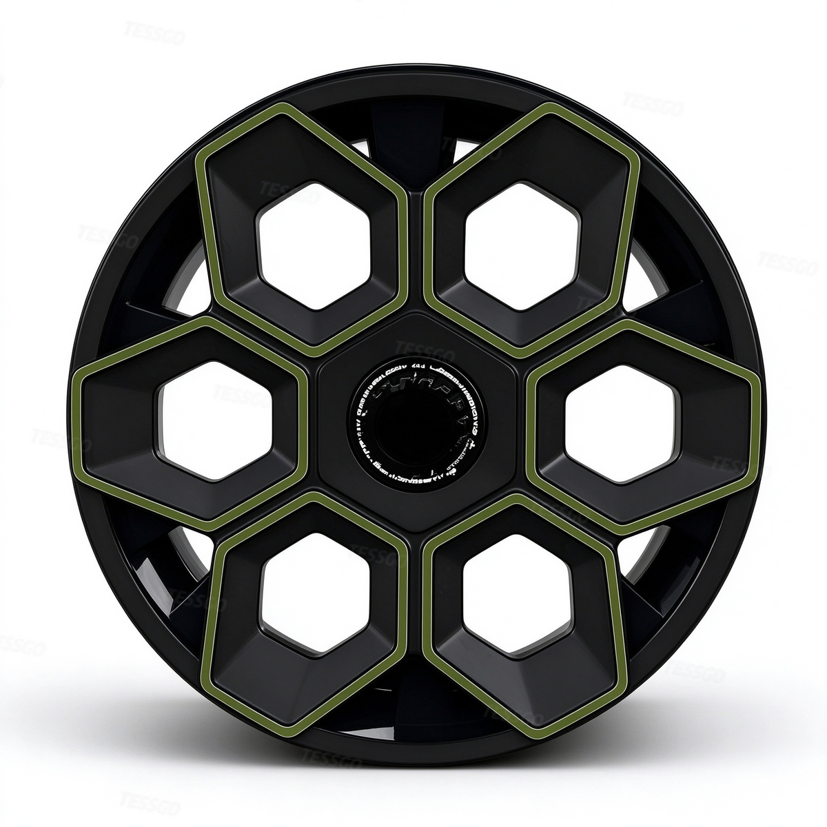TESSGO 19" Hex Wedge Wheel Covers for Model Y & Juniper – Honeycomb Style