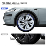 Tessgo 20 "Helix Style Wheel Covers Fits for Tesla Model Y Juniper 2025–2026, Upgrade Crossflow Hubcaps to Rim Cover Replacement, Fits OEM