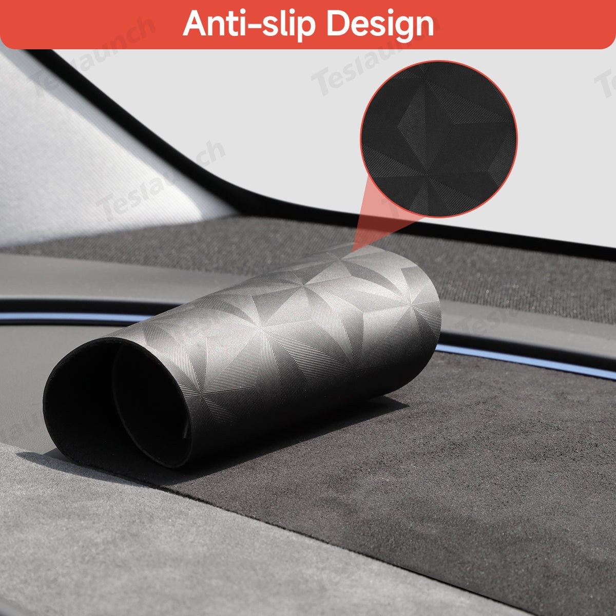 Suede Sunshade Dashboard Mat – UV Protection & Anti-Glare for Tesla Model YL 2026+