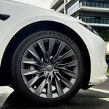 Tessgo Nova Style Wheel Hubcaps (Set of 4) for Tesla 2024+ Model 3 Highland 18'' Photon Wheels (Inspired by 19'' Nova Wheels)
