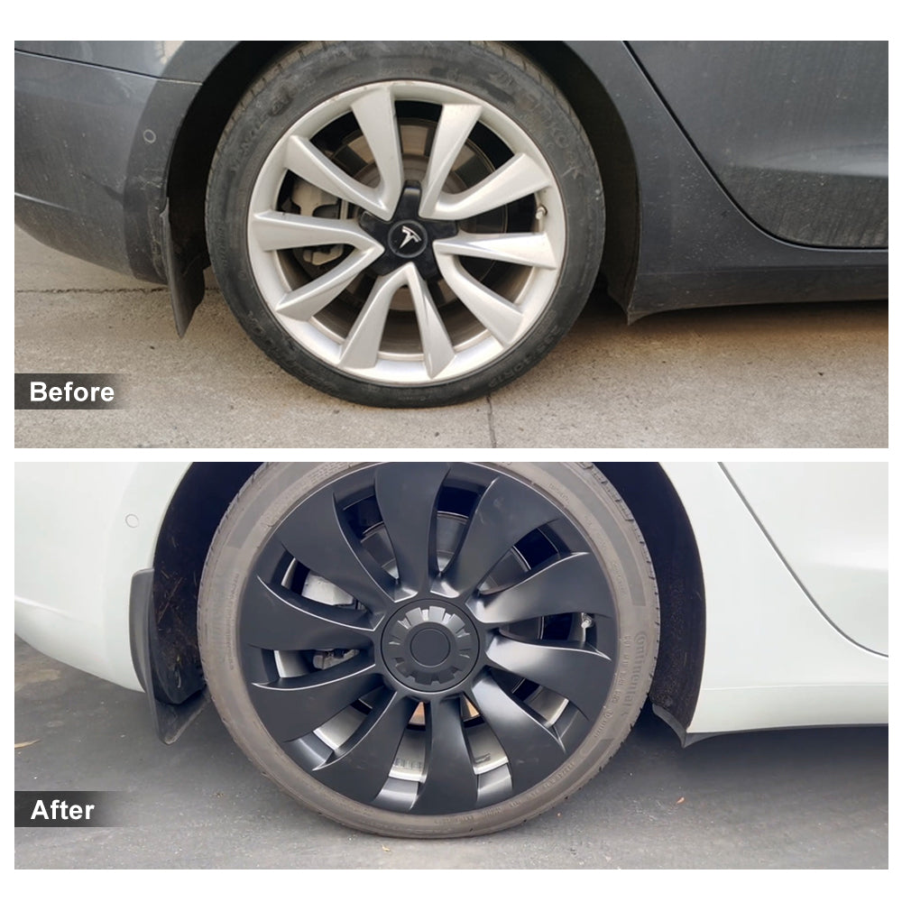 Tesla Model 3 18 Inch Hub Cap Replacement Model 3 Überturbine Wheel Caps Protector Cover Kit 4pcs
