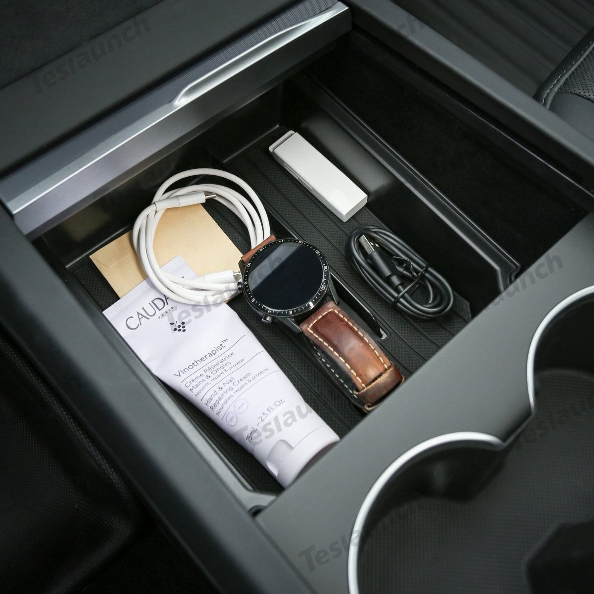 Center Console & Armrest Storage Box for Tesla Model Y L 2026+