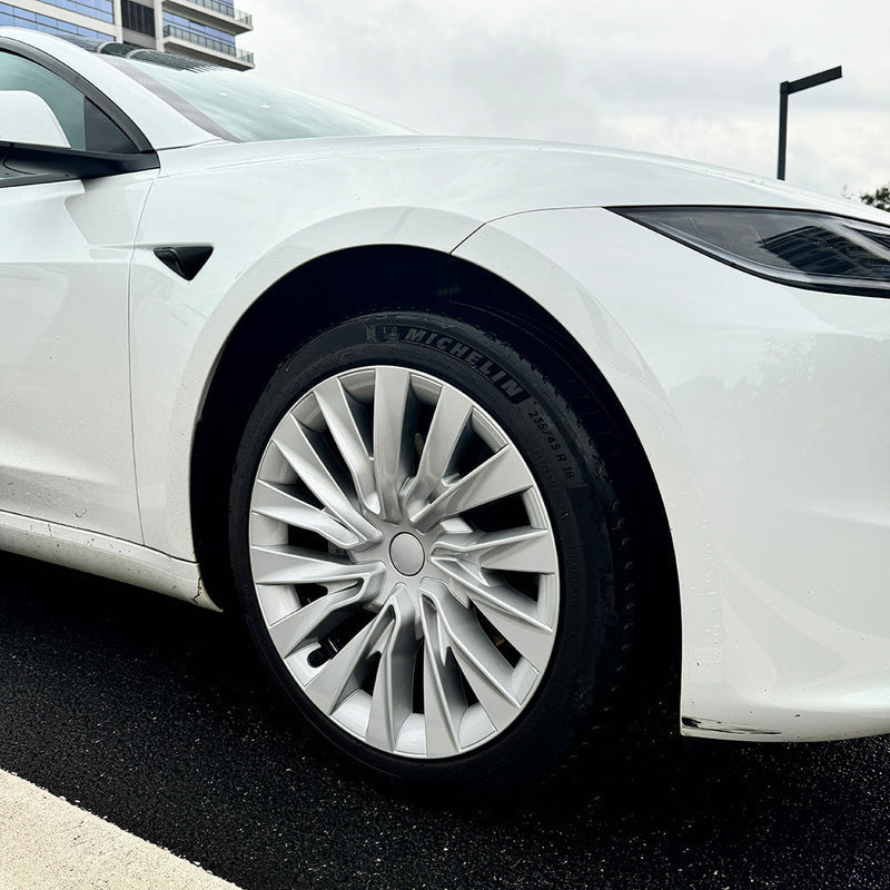 Tessgo Nova Style Wheel Hubcaps (Set of 4) for Tesla 2024+ Model 3 Highland 18'' Photon Wheels (Inspired by 19'' Nova Wheels)