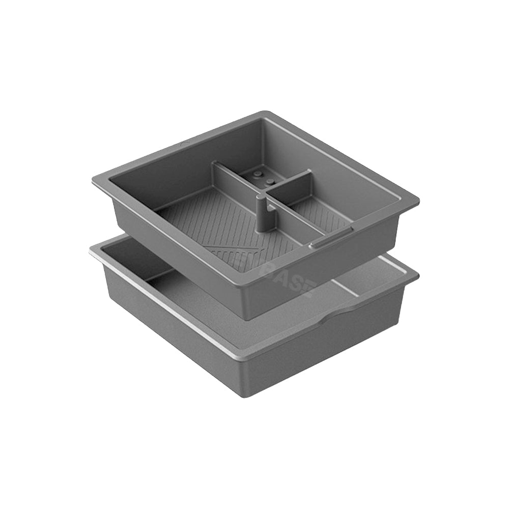 Model 3 Highland Storage Box Double Layer Center Console Organizer Tray Silicone Liner