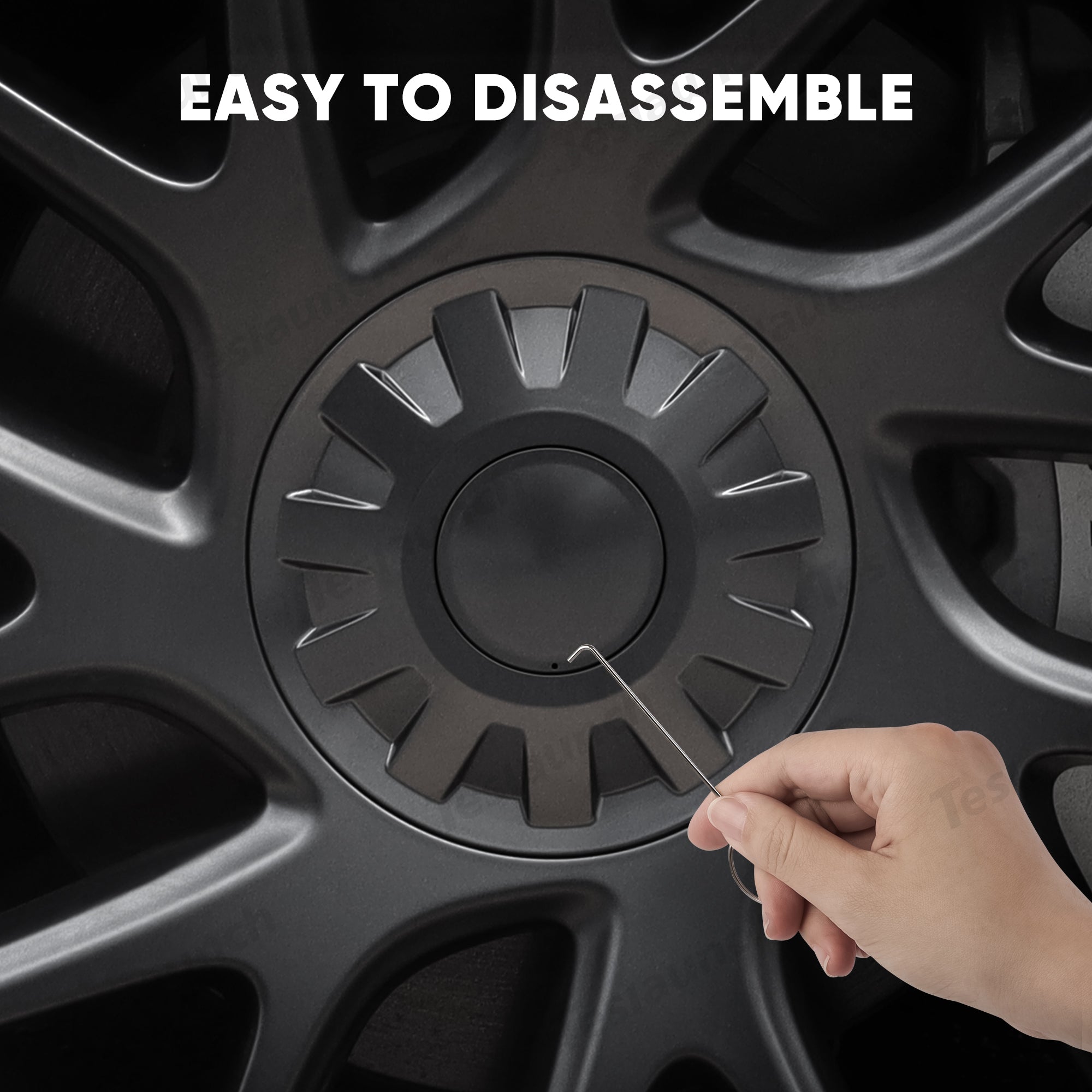 Tessgo Wheel Hub Caps Center Cover for 2024+ Model 3 Highland 18 Inch Photon Wheel (4 PCS)