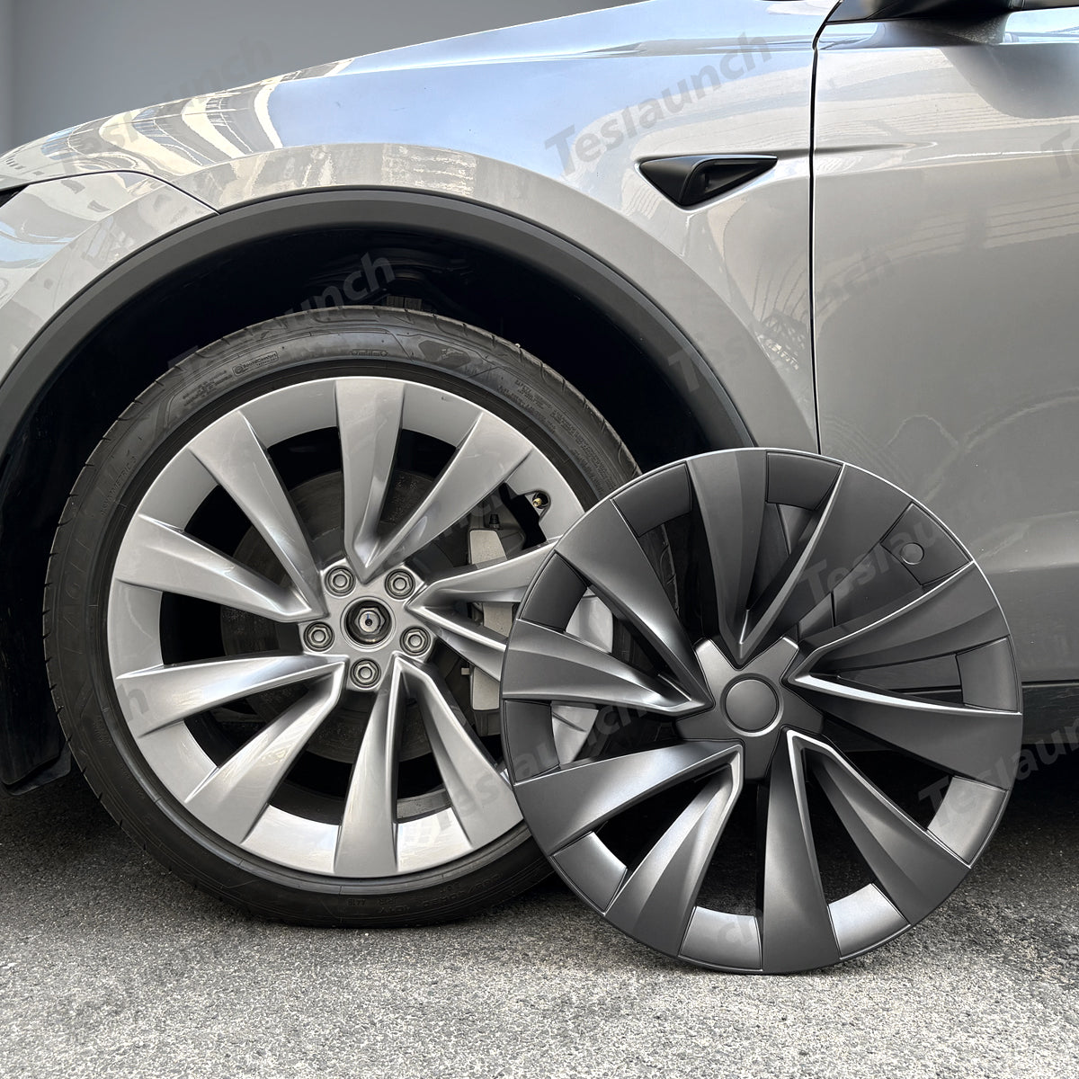 Tessgo Helix 2.0 Style Wheel Hubcaps (Set of 4) for Tesla 2025+ Model Y Juniper 20'' Helix 2.0 Wheels