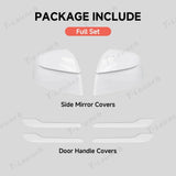 ABS Side Mirror Covers & Door Handle Covers for Tesla Model YL 2026+