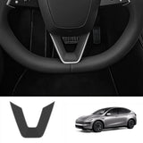 ABS Steering Wheel Center & V-Shape Trim for Tesla Model YL 2026+