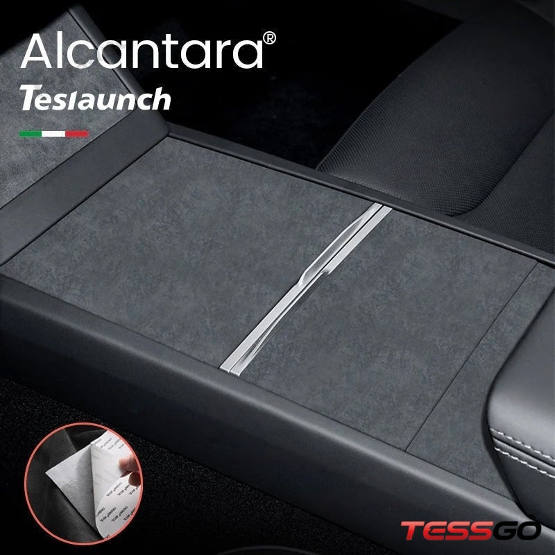 Alcantara Center Console Sticker Cover for Tesla Model Y L 2026+