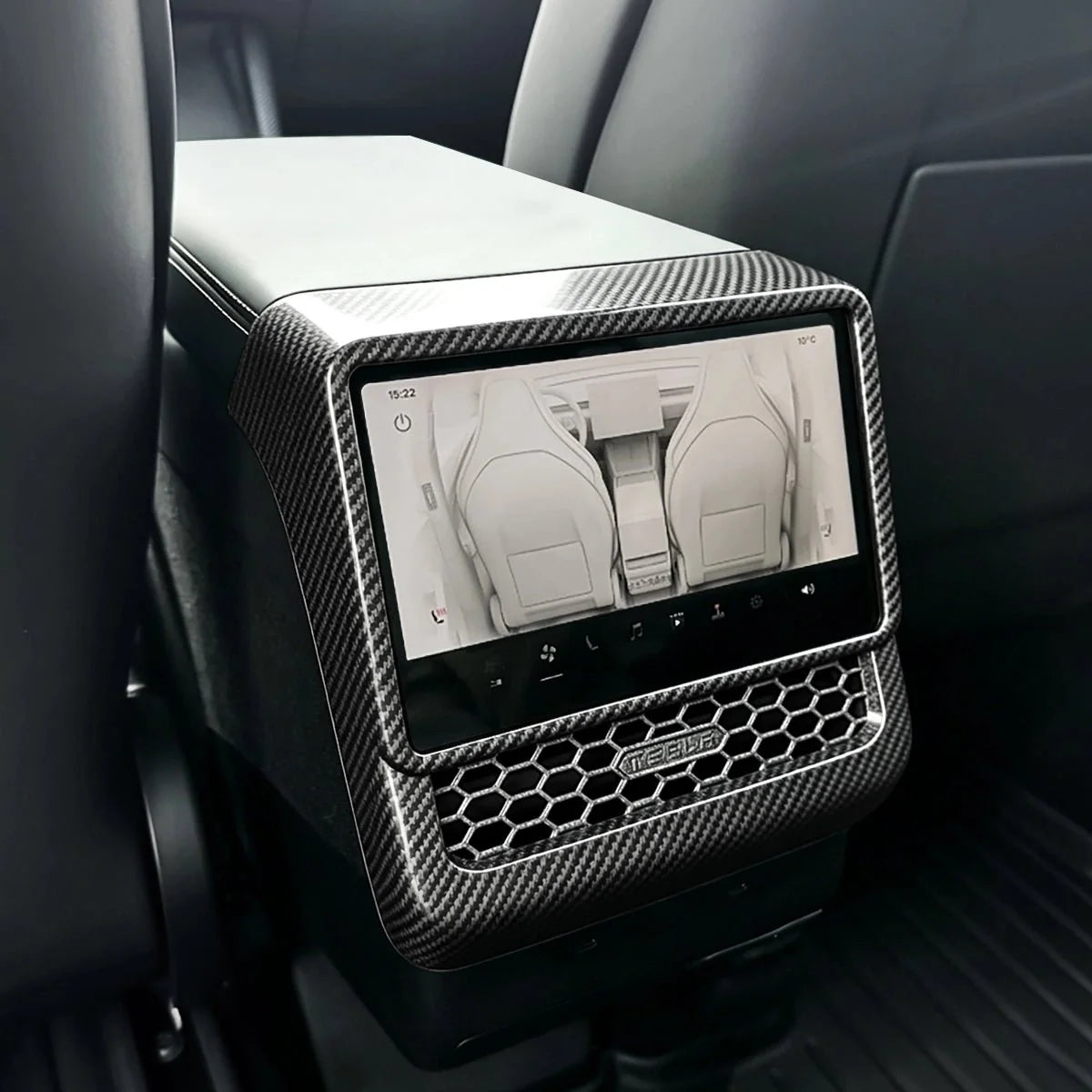Rear Center Console Air Vent Cover & Lower Kick Panel Protector for Tesla Model Y L 2026+