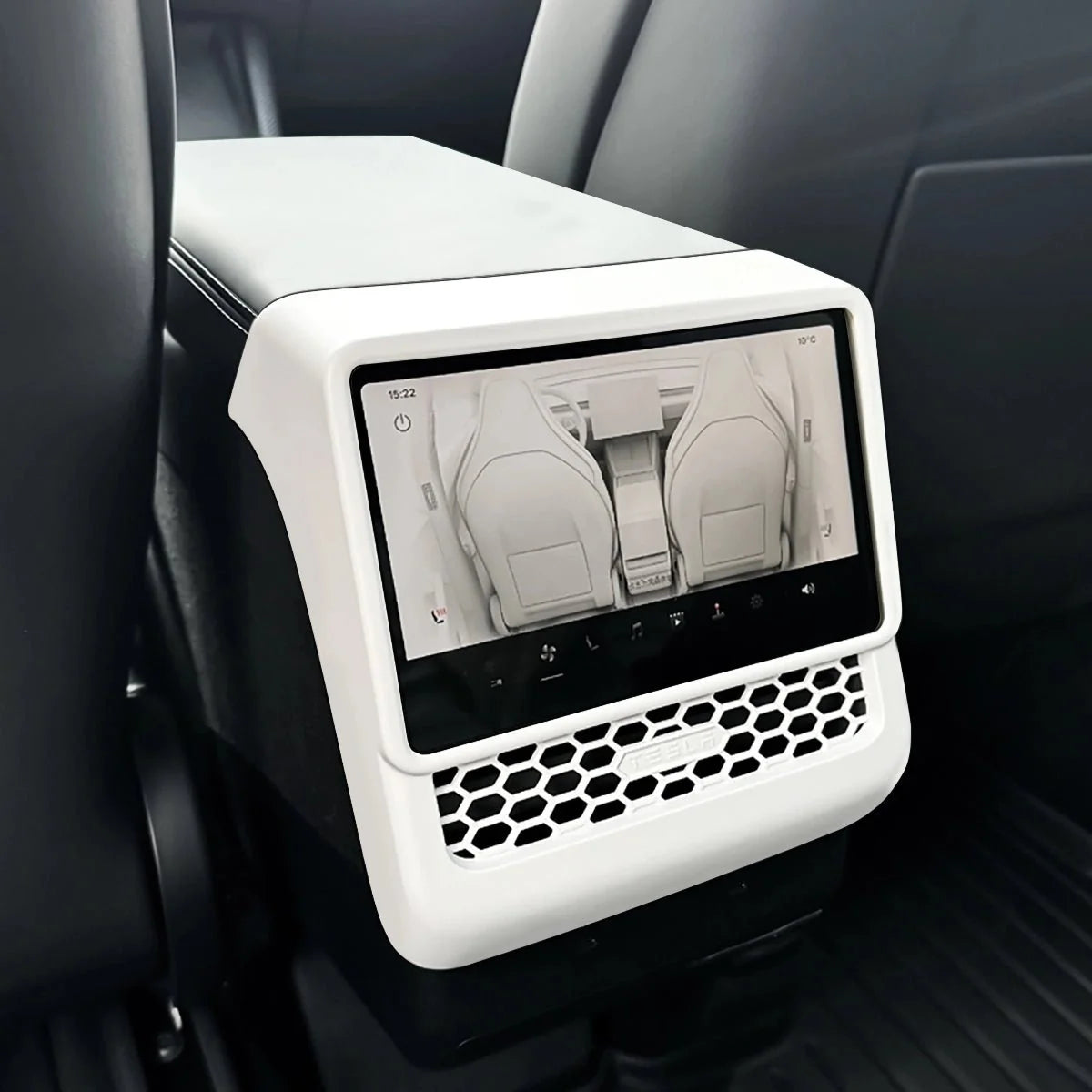 Rear Center Console Air Vent Cover & Lower Kick Panel Protector for Tesla Model Y L 2026+