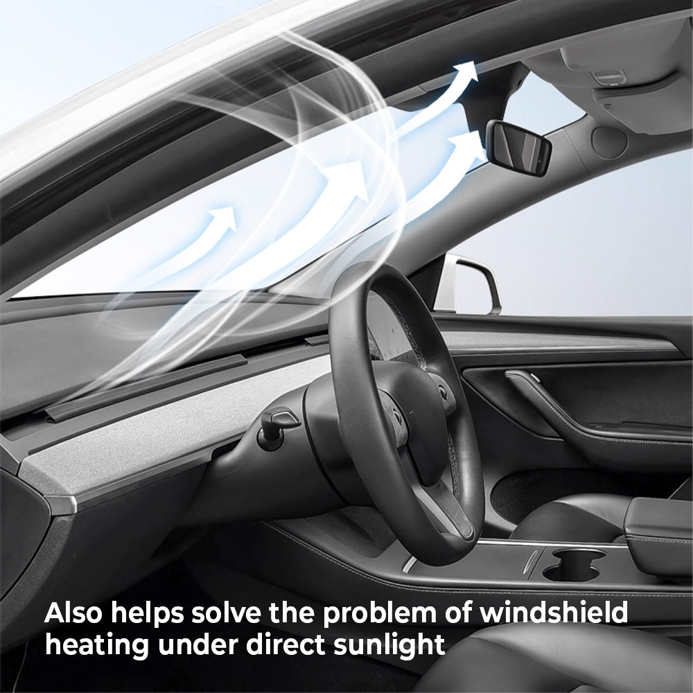 Air Vent Deflector for Tesla Model 3 & Y (2017–2026+), Redirects A/C Airflow Upwards – TPE Material, Custom Fit, Easy Install