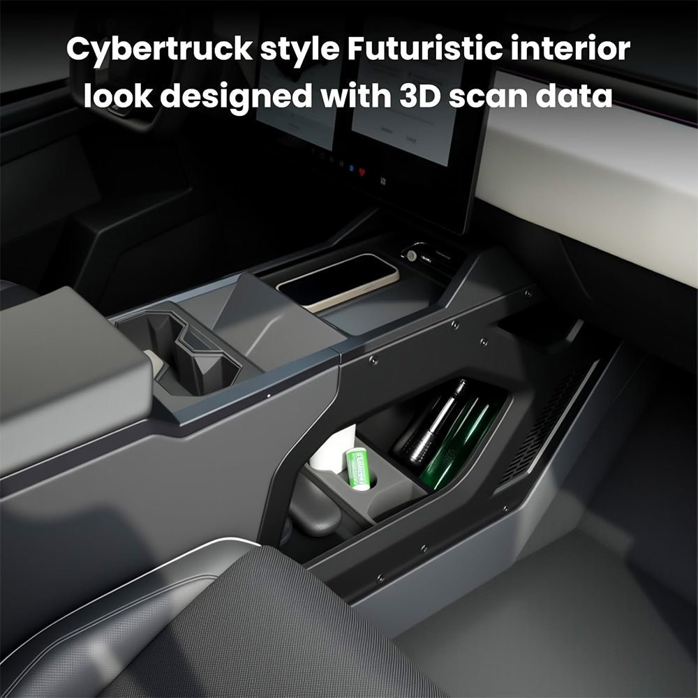 Aisle Central Storage box for CyberTruck Lower Center Console